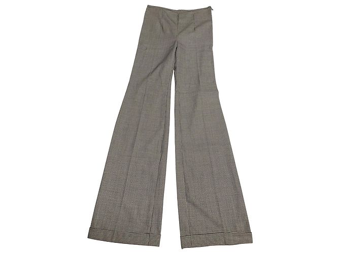 Escada Beaded Houndstooth Trouser Suit Set in Grey Wool - view 7