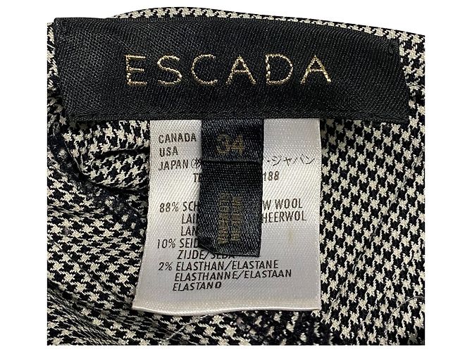 Escada Beaded Houndstooth Trouser Suit Set in Grey Wool - view 9