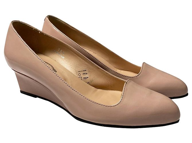 Zeppa a punta Tod's in pelle rosa - vista 4