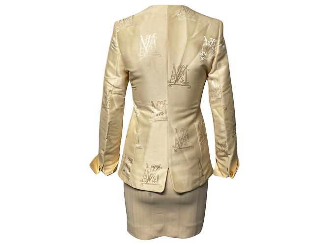 Conjunto Saia Escada x Margaretha Ley em Algodão Creme Branco Cru - vista 2