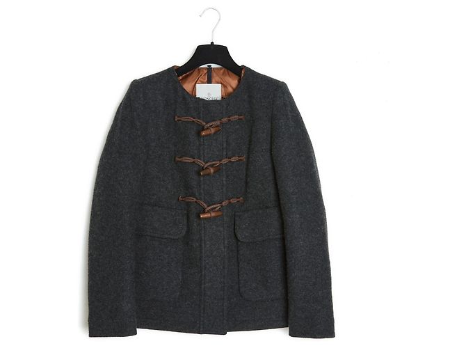 Moncler PELO PLUMAS LANA GRIS OSCURO FR38 Gris antracita - vista 2