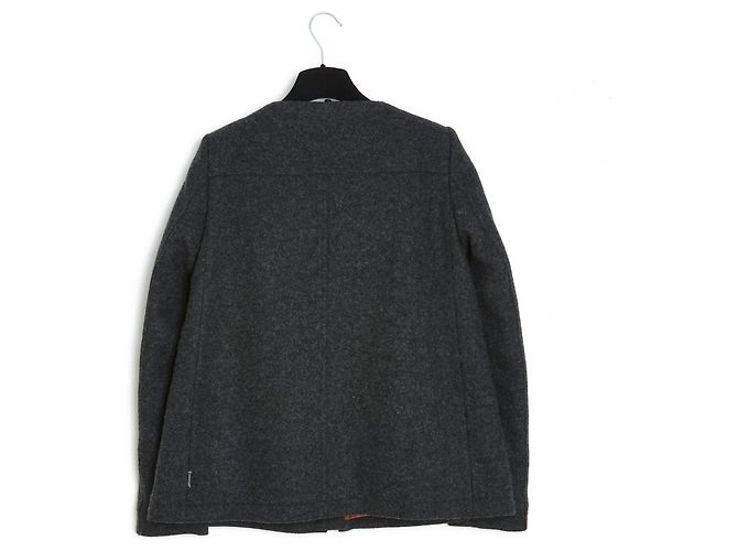Moncler PELO PLUMAS LANA GRIS OSCURO FR38 Gris antracita - vista 4