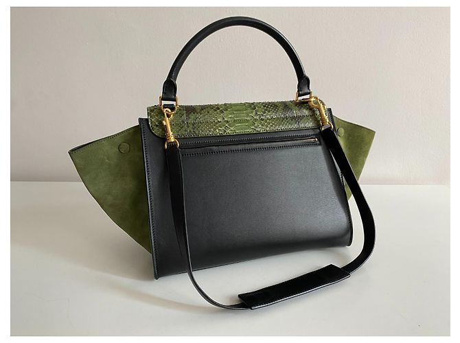 Céline Celine Trapèze Handtasche, Grün - Ansicht 14