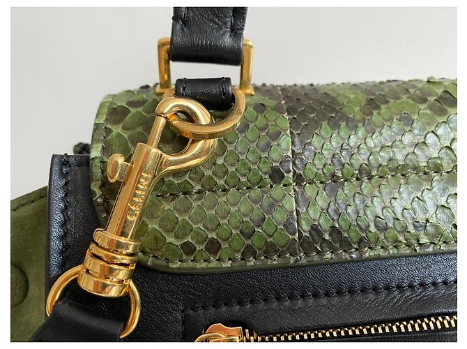 Céline Celine Trapèze Handtasche, Grün - Ansicht 15