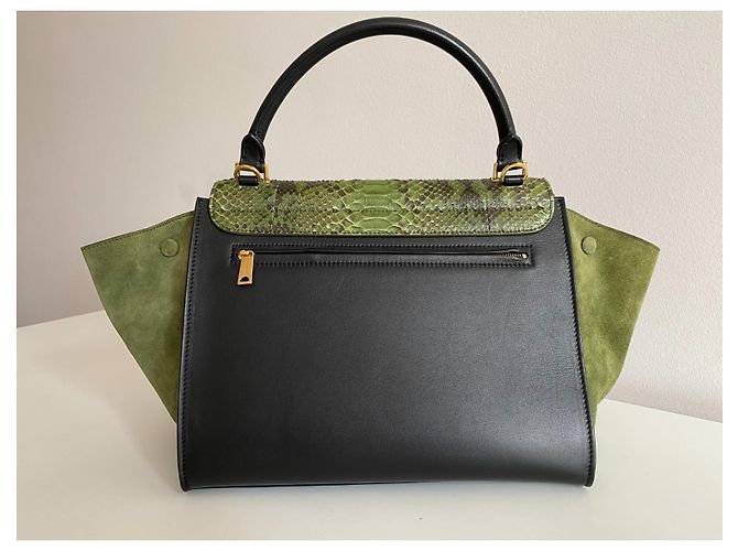 Céline Celine Trapèze Handtasche, Grün - Ansicht 2