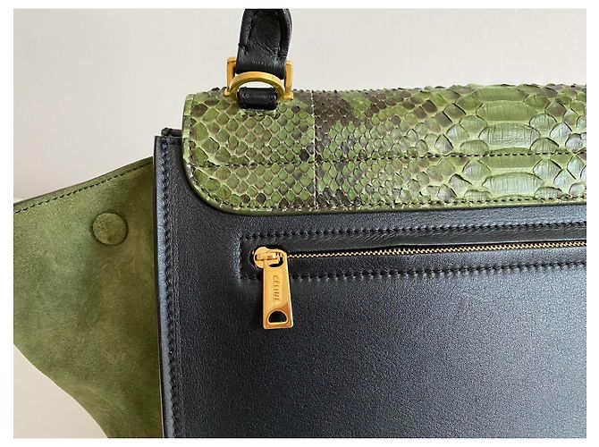 Céline Celine Trapèze Handtasche, Grün - Ansicht 5