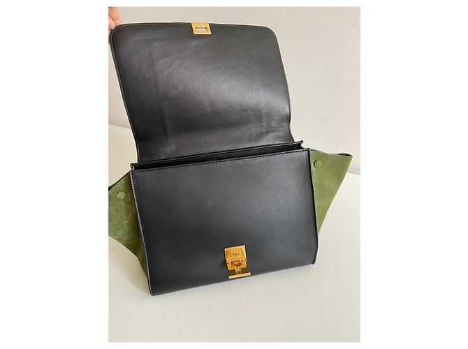 Céline Celine Trapèze Handtasche, Grün - Ansicht 9