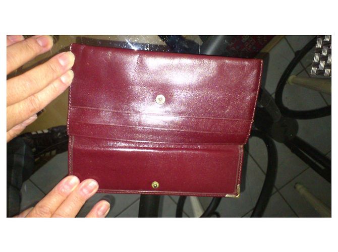 Portafoglio Cartier in pelle rossa Rosso - vista 3