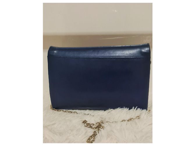 Borsa Gucci in pelle blu - vista 2