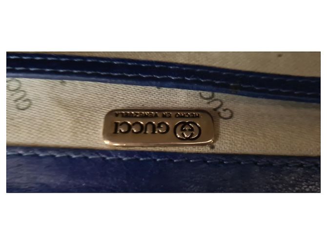 Borsa Gucci in pelle blu - vista 5