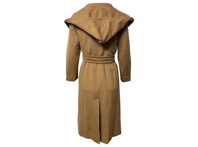 Abrigo con capucha Max Mara en cachemir marrón Castaño - vista 2