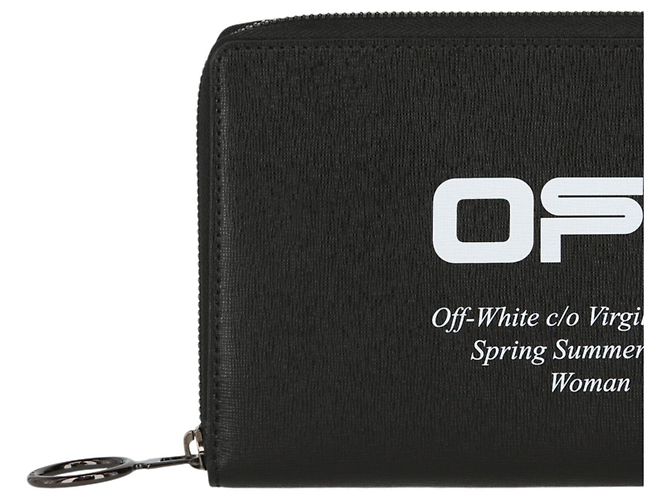Off White Cartera de piel con logo - vista 3