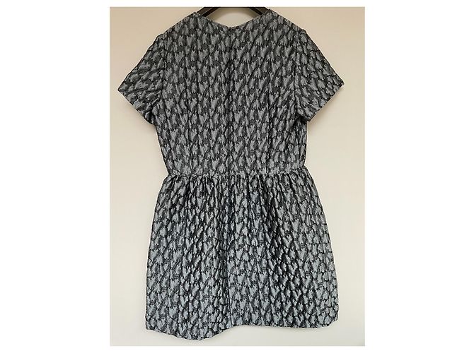 Tara Jarmon Kleid Blau Grau Polyester Größe L - Ansicht 11