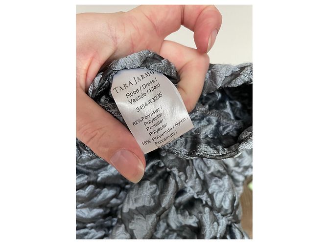 Tara Jarmon Kleid Blau Grau Polyester Größe L - Ansicht 12