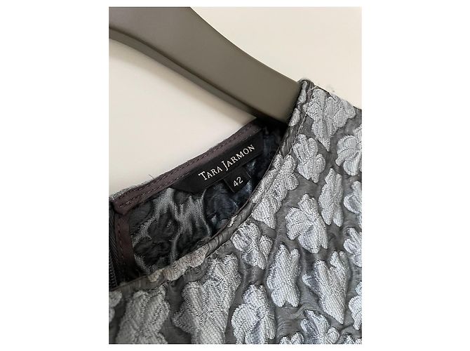 Tara Jarmon Kleid Blau Grau Polyester Größe L - Ansicht 6