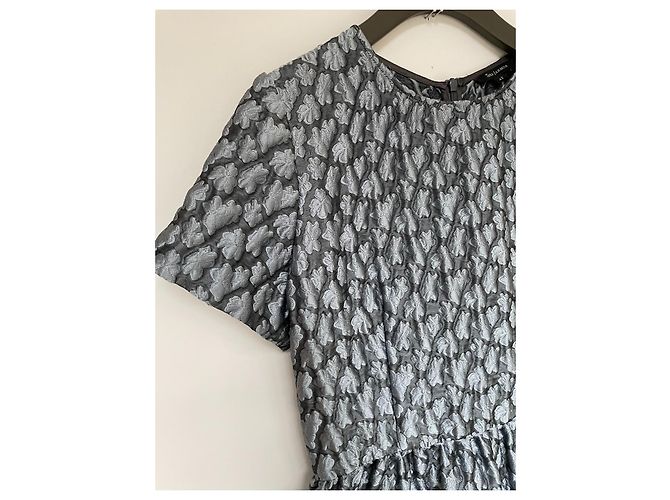 Tara Jarmon Kleid Blau Grau Polyester Größe L - Ansicht 7