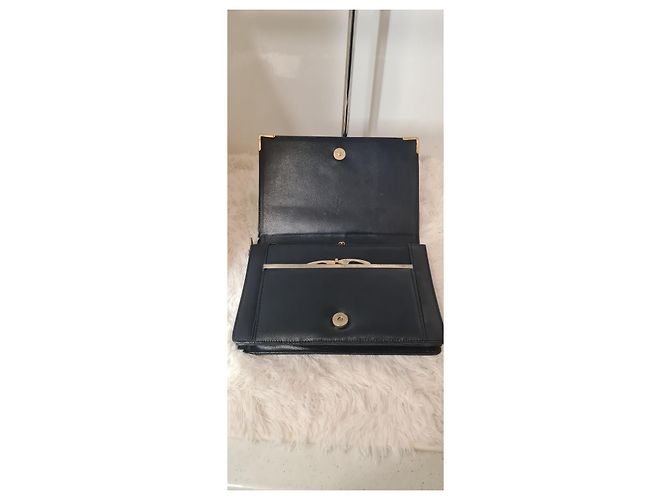 Borsa Gucci Ophidia monogramma blu navy in pelle - vista 4