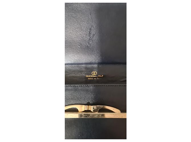Borsa Gucci Ophidia monogramma blu navy in pelle - vista 6
