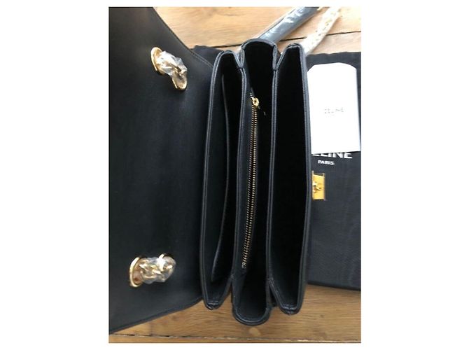 Borsa Céline Classic C Nera in Pelle di Vitello con Hardware Oro Nero Gold hardware - vista 6