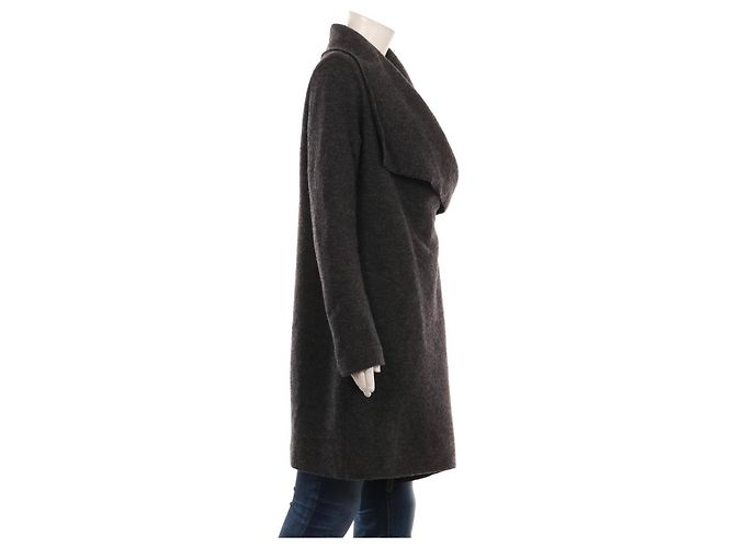 Abrigo IQ + Berlin de lana gris oscuro Talla 38 Gris antracita - vista 3
