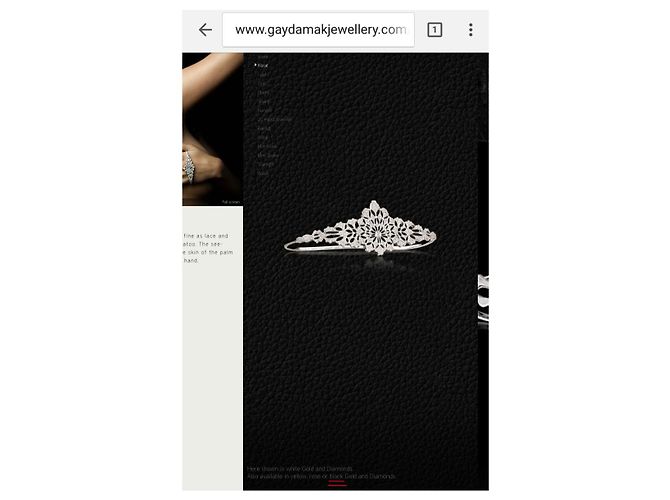 Autre Marque Gaydamak Bracciale da Mano Oro e Diamanti Neri Nero - vista 6