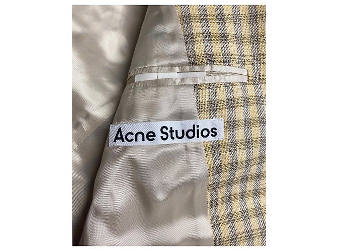 Autre Marque Acne Studios Gingham Blazer in Multicolor Cotton Multiple colors - view 3