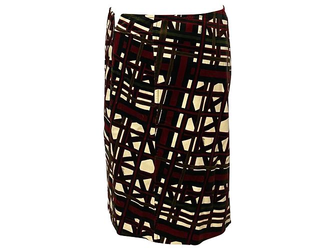 Gucci Gonna Fantasia in Cotone Multicolor Stampa python - vista 2