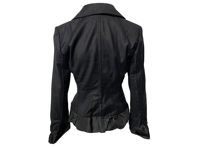 Blazer da sera Yves Saint Laurent Rive Gauche in lana nera - vista 2