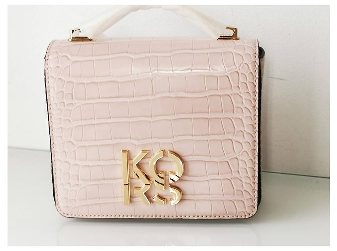 Borsa a tracolla Michael Kors rosa stampa coccodrillo Gold hardware - vista 5