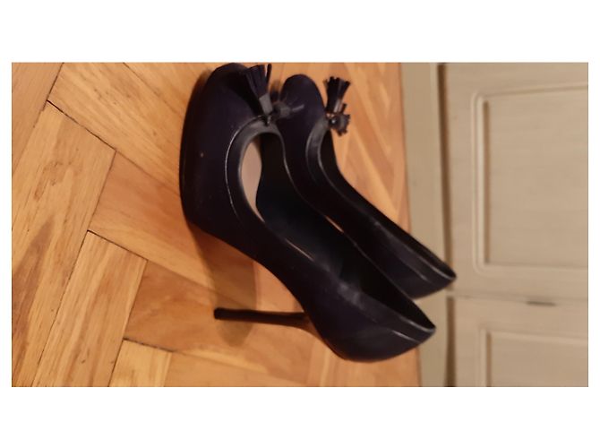 Décolleté Zara in pelle di cervo blu 37 - vista 5