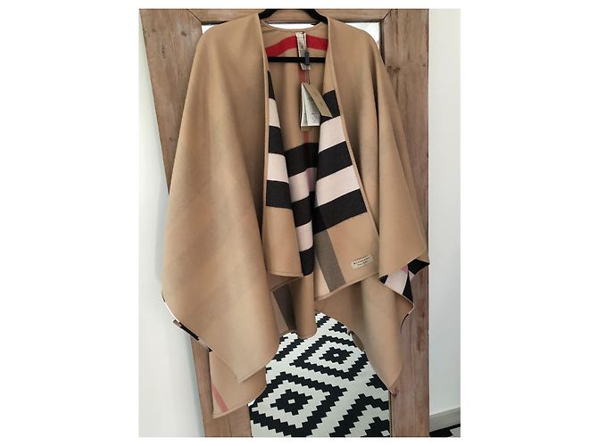 Poncho Cape Burberry Charlotte Wende Kamel Neu - Ansicht 4
