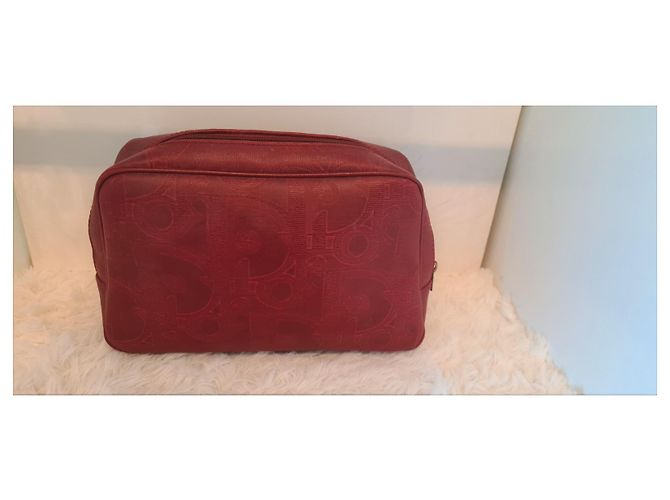 Pochette Dior in pelle rosso scuro Bordò - vista 2