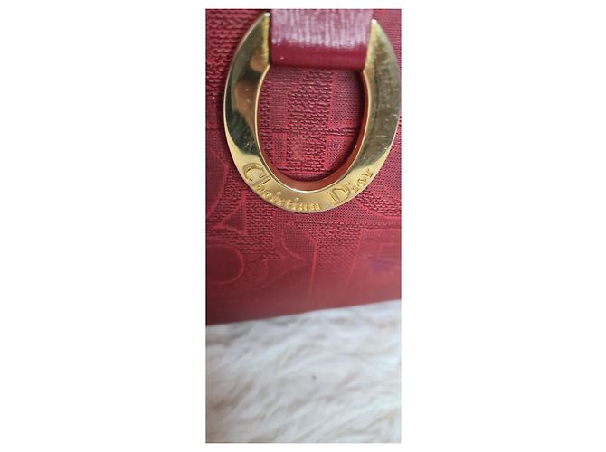 Pochette Dior in pelle rosso scuro Bordò - vista 6