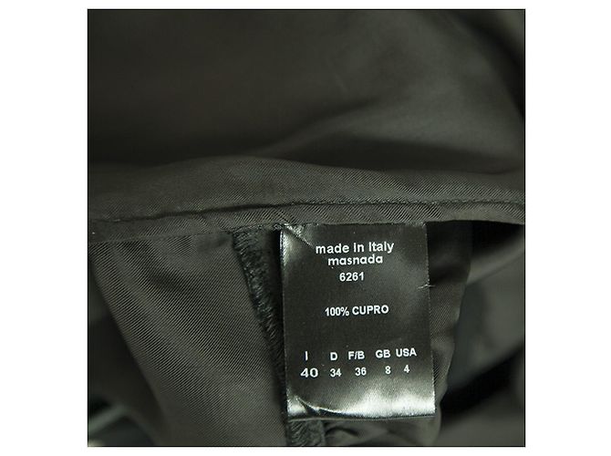 Autre Marque Masnada Schwarze Palazzohose mit elastischer Taille und weitem Bein Größe 40 - Ansicht 4
