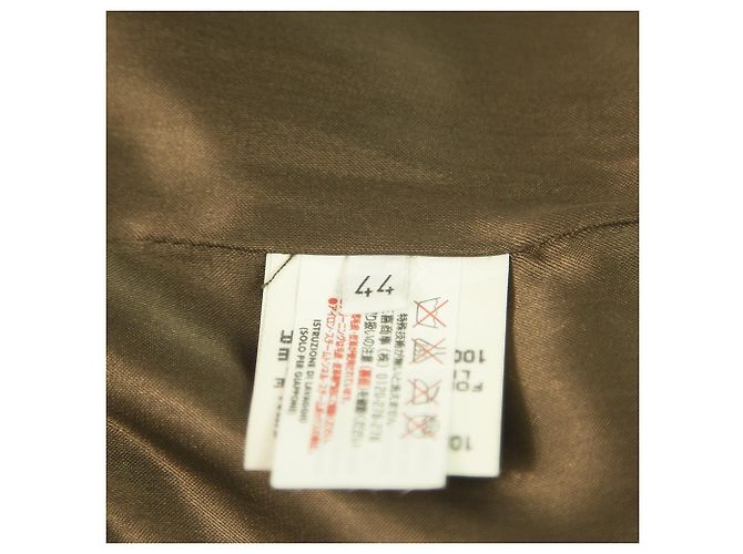 Autre Marque LALTRAMODA Veste Cardigan en Fourrure de Vison Marron Chocolat Taille 44 W. Ceinture en cuir mince Marron clair - vue 5