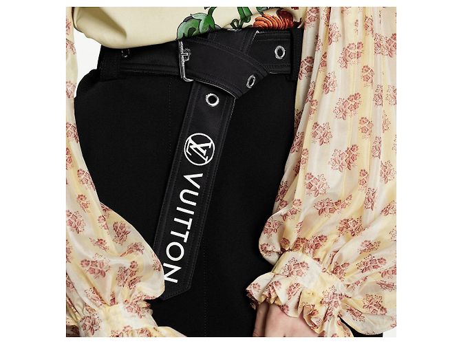Louis Vuitton SPORTLICHER TECHNISCHER JERSEY-MINIROCK Schwarz - Ansicht 10