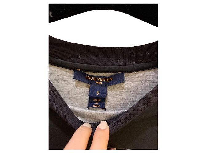 Louis Vuitton Maglietta nera in camicetta multicolore Nero - vista 5