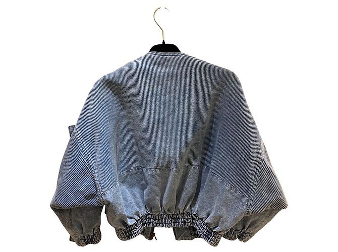 Louis Vuitton CHAQUETA BOMBER DE DENIM ACANALADA Azul - vista 2