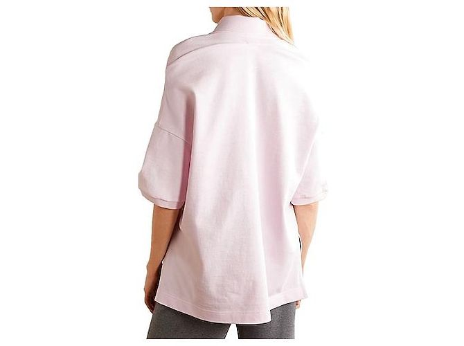 Camisa polo de jérsei de algodão Alexander Wang com gravata Rosa - vista 6