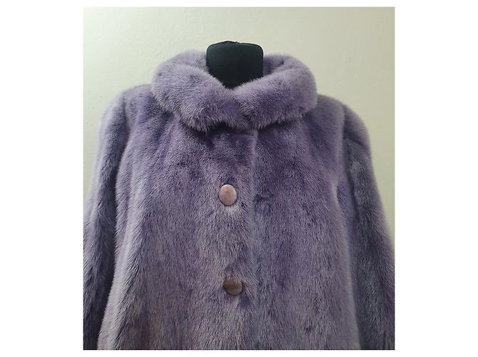 Autre Marque Cappotto corto in visone viola Porpora - vista 2