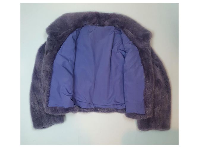Autre Marque Cappotto corto in visone viola Porpora - vista 6