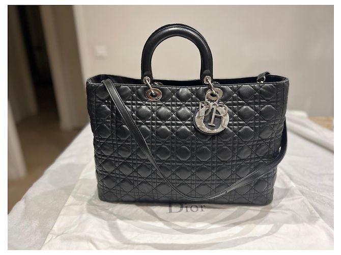 Borsa shopping Lady Dior Nero - vista 11