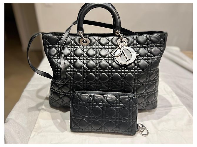 Borsa shopping Lady Dior Nero - vista 2