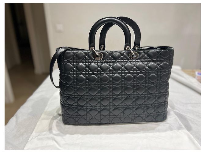 Borsa shopping Lady Dior Nero - vista 9