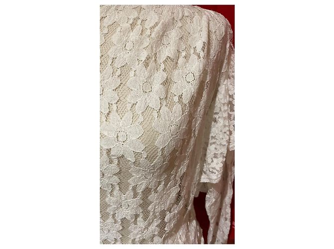 Top asimétrico de encaje de algodón Isabel Marant Etoile Vinny blanco - vista 4