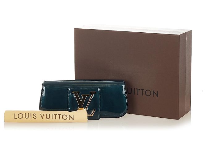 Louis Vuitton Green Sobe Patent Leather Clutch Bag - view 13