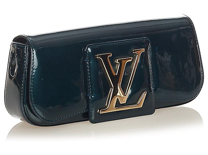 Louis Vuitton Green Sobe Patent Leather Clutch Bag - view 2