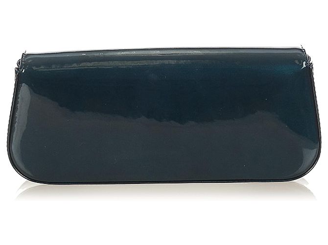 Louis Vuitton Green Sobe Patent Leather Clutch Bag - view 3