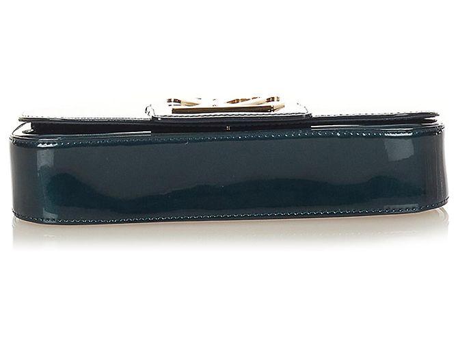 Louis Vuitton Green Sobe Patent Leather Clutch Bag - view 4