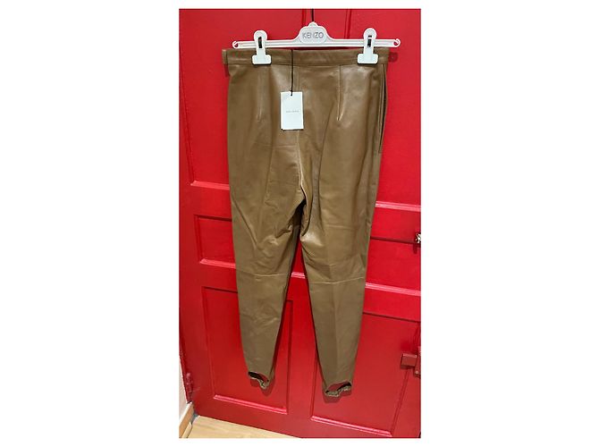 Isabel Marant Lederhose schmal zulaufend kamel Hellbraun - Ansicht 2